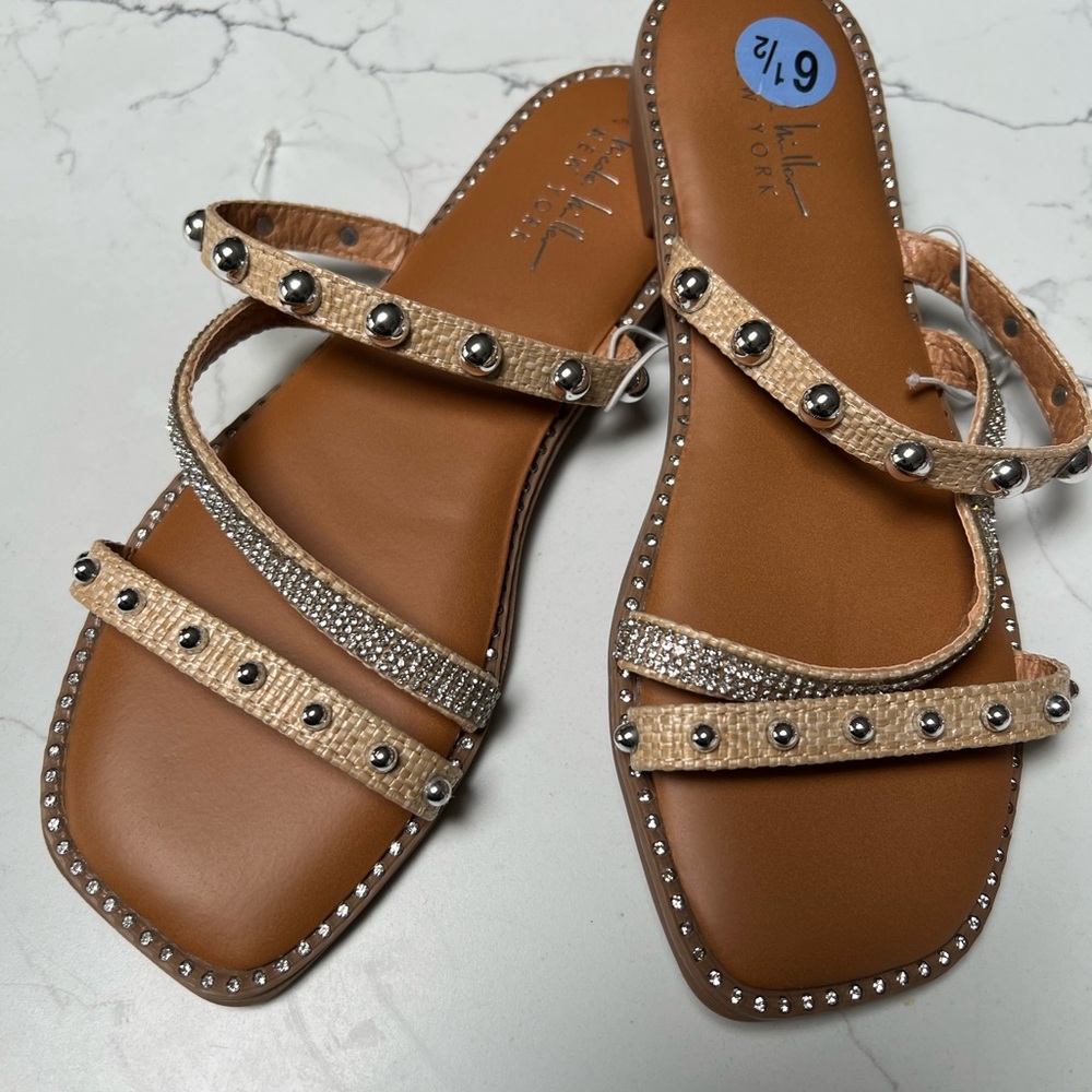 Nicole miller studded strap sandals